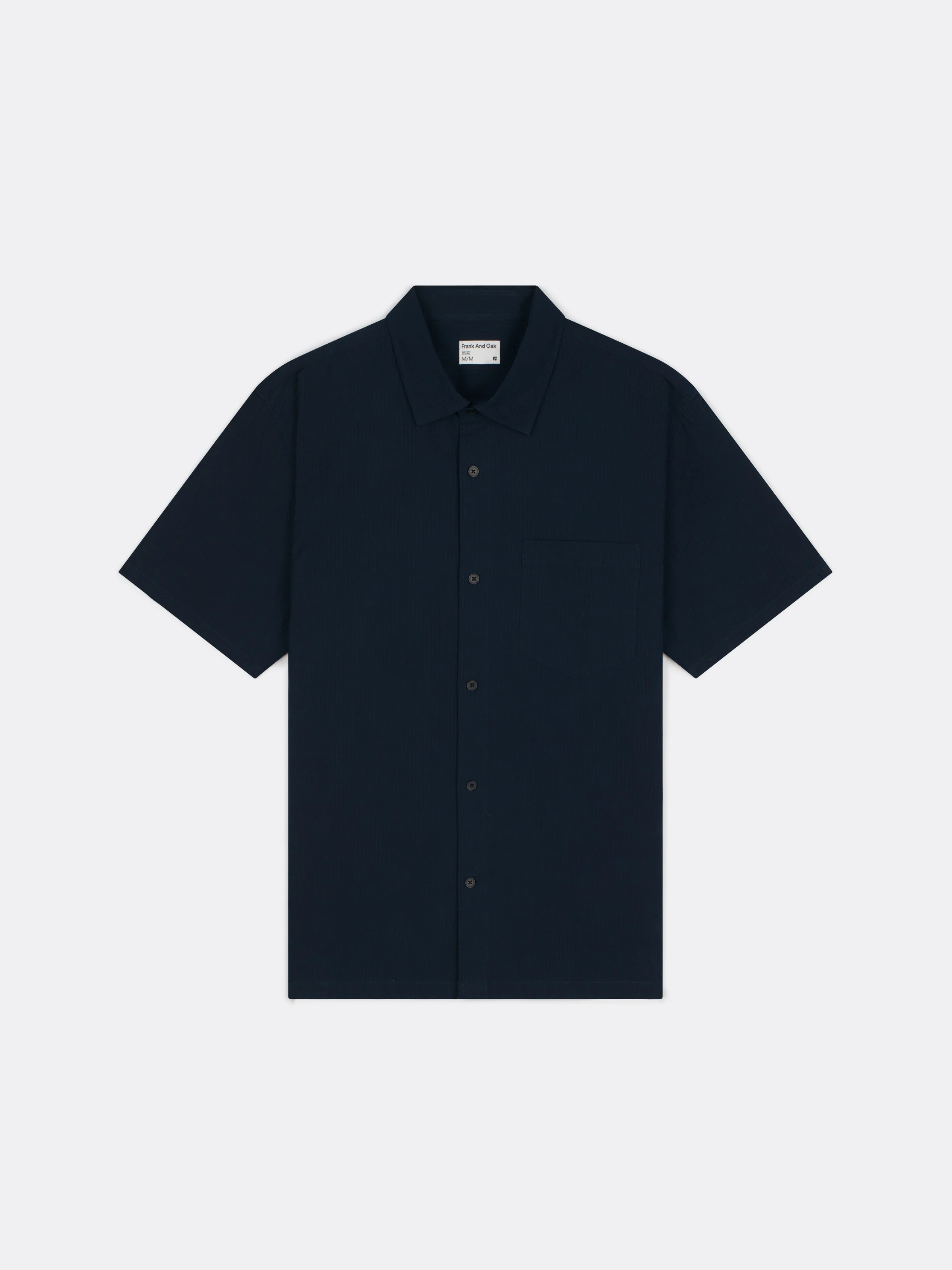 The Short Sleeve Seersucker Shirt in Deep Blue